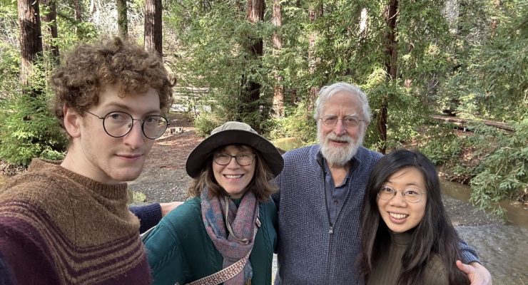 With Rory and Victoria in park near Mountain View, CA, 2025